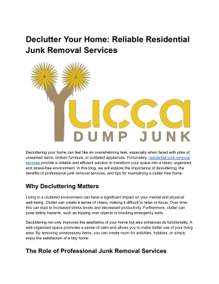Declutter Your Home_ Reliable Residential Junk Removal Services