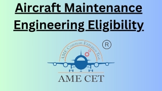 aircraft maintenance engineering course eligibility