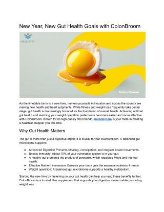 New Year, New Gut Health Goals with ColonBroom