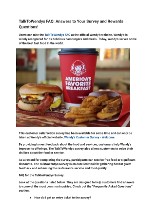 TalktoWendys - www.talktowendys.com - Free Sandwich