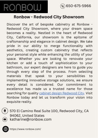 Ronbow - Redwood City Showroom