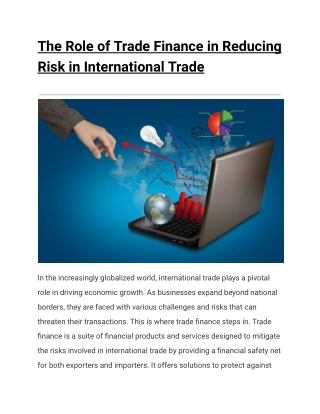 The Role of Trade Finance in Reducing Risk in International Trade