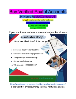 Buy Verified Paxful Accounts