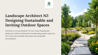 Landscape Architect NJ Designing Sustainable and Inviting Outdoor Spaces