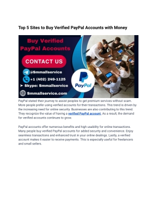 Top 5 Sites to Buy Verified PayPal Accounts with Money (1)