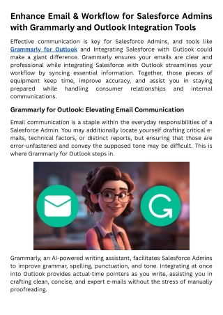 Enhance Email & Workflow for Salesforce Admins with Grammarly and Outlook Integration Tools