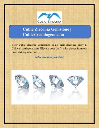 Cubic Zirconia Gemstone | Cubiczirconiagem.com