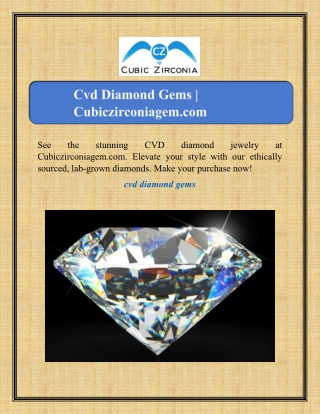 Cvd Diamond Gems | Cubiczirconiagem.com