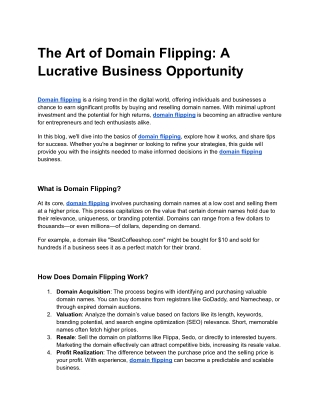 The Art of Domain Flipping_ A Lucrative Business Opportunity