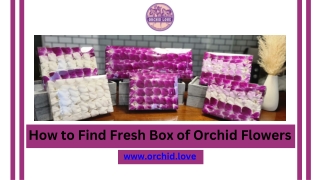 How to Find Fresh Box of Orchid Flowers