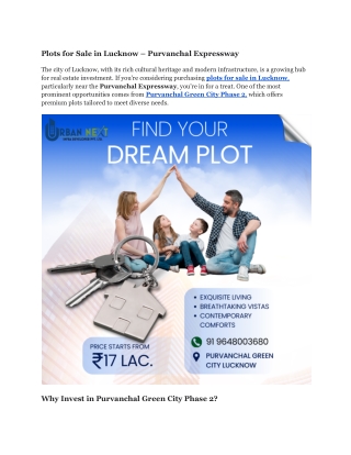 Plots for Sale in Lucknow – Purvanchal Expressway PDF