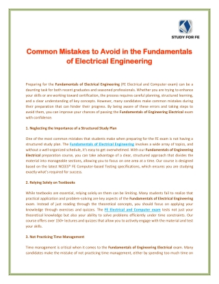 FE Electrical and Computer exam - PDF