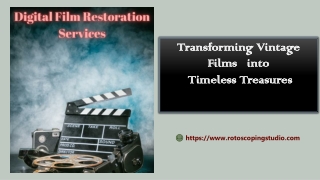 Digital Film Restoration Services