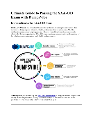 Ultimate Guide to Passing the SAA