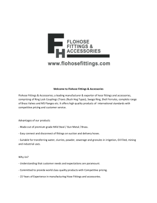 Ring Lock Couplings and Travis Type Couplings manufacturers exporters in India h