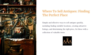 Where To Sell Antiques: Finding The Perfect Place