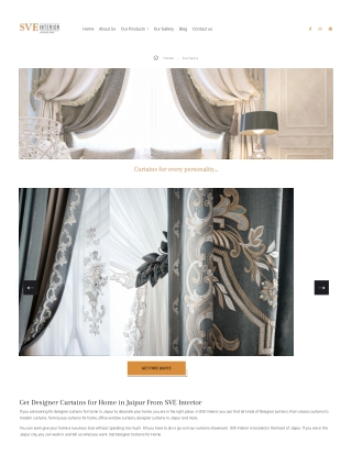 Window Curtains for Living Room in Jaipur - Sve Interior