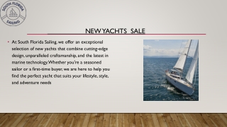 New Yachts  Sale