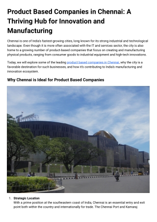 product based companies in chennai