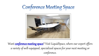 Conference Meeting Space