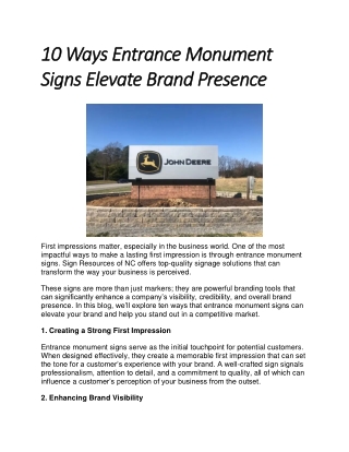 10 Ways Entrance Monument Signs Elevate Brand Presence