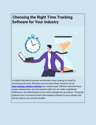 Choosing the Right Time Tracking Software for Your Industry