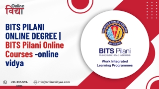 BITS Pilani Online Degree| BITS Pilani Online Courses - Online Vidya