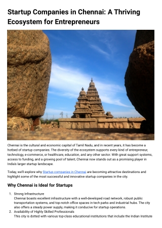 startup companies in chennai