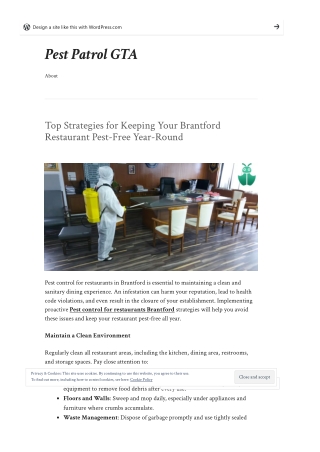 Top Strategies for Keeping Your Brantford Restaurant Pest-Free Year-Round