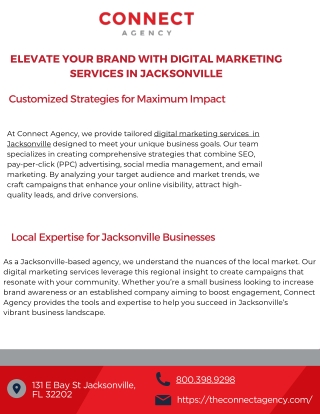 Connect Agency : Elevate Your Brand with Digital Marketing Services in Jacksonvi