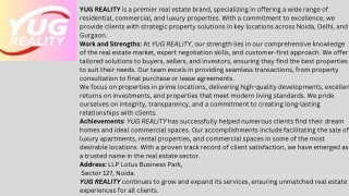 Buy Property Noida YUG REALITY