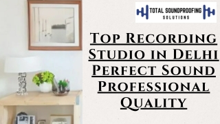 Top Recording Studio in Delhi Perfect Sound Professional Quality