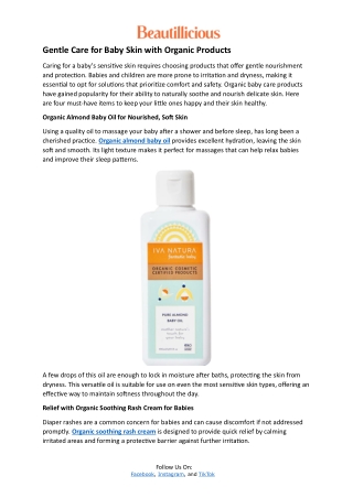 Beautillicious - organic Almond Baby Oil