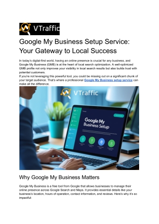 Google My Business Setup Service