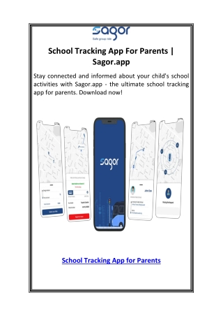 School Tracking App For Parents  Sagor.app