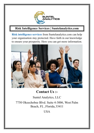 Risk Intelligence Services  Suntelanalytics.com