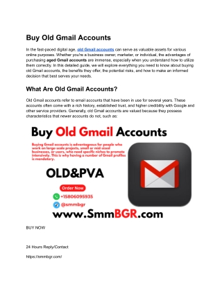 Top 9 Sites To Buy Old Gmail Accounts PVA