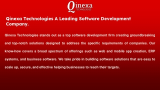 Qinexa Technologies A Leading Software Development Company.