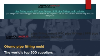 Pipe Fitting Mould