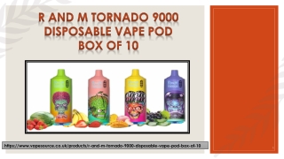 R And M Tornado 9000 Disposable Vape Pod Box Of 10
