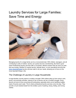 Laundry Services for Large Families_ Save Time and Energy
