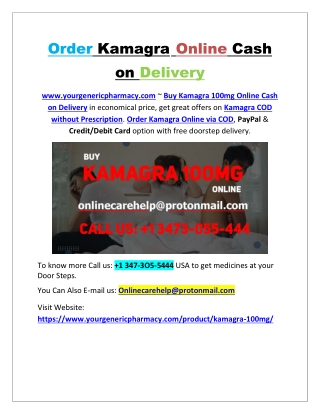 Order Kamagra Online Cash On Delivery