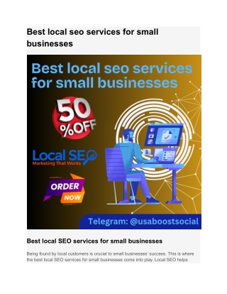 Best local seo services for small businesses
