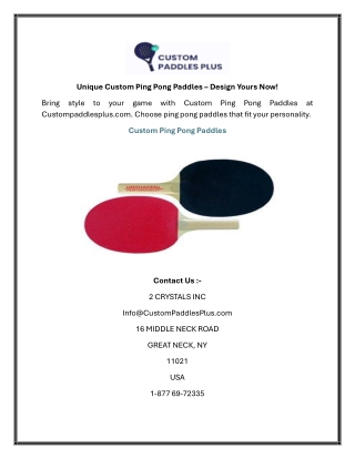 Unique Custom Ping Pong Paddles  Design Yours Now!