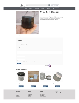 50gm Black Glass Jar Manufacturer and supplier in Ghaziabad