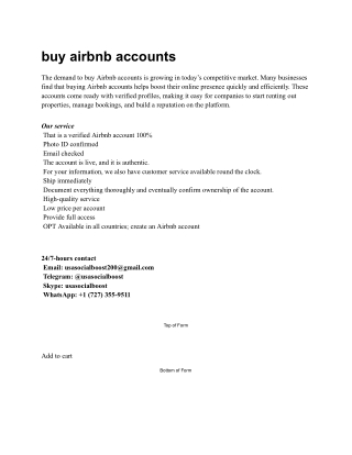 buy airbnb accounts