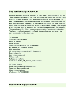 Buy Verified Alipay Account