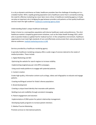 pdf filemedical marketing service in UAE