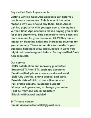 Buy verified Cash App accounts