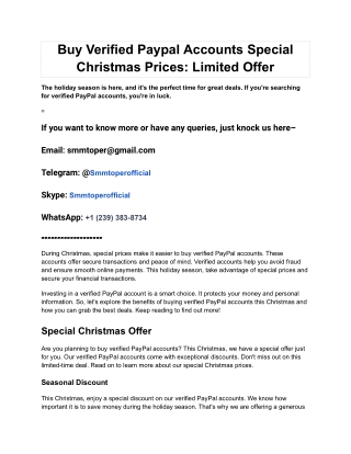 Buy Verified Paypal Accounts Special Christmas Prices_ Limited Offer